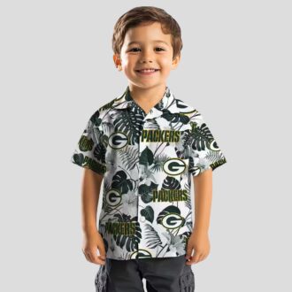 Tropical Plants Green Bay Packers Hawaiian Shirt, Green White Aloha NFL Shirt