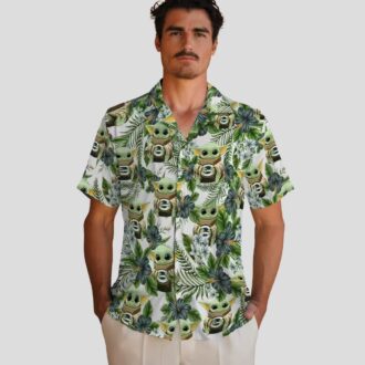 Tropical Yoda Green Bay Packers Hawaiian Shirt, NFL Summer Beachwear for Game Day