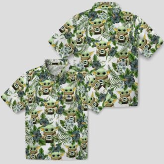 Tropical Yoda Green Bay Packers Hawaiian Shirt, NFL Summer Beachwear for Game Day