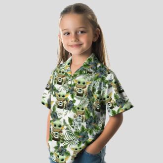 Tropical Yoda Green Bay Packers Hawaiian Shirt, NFL Summer Beachwear for Game Day