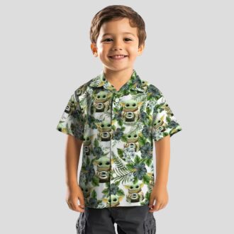 Tropical Yoda Green Bay Packers Hawaiian Shirt, NFL Summer Beachwear for Game Day