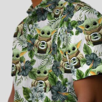 Tropical Yoda Green Bay Packers Hawaiian Shirt, NFL Summer Beachwear for Game Day