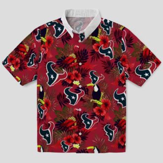 Houston Texans Aloha Toucan Floral Hawaiian Shirt – Summer NFL Fan Apparel