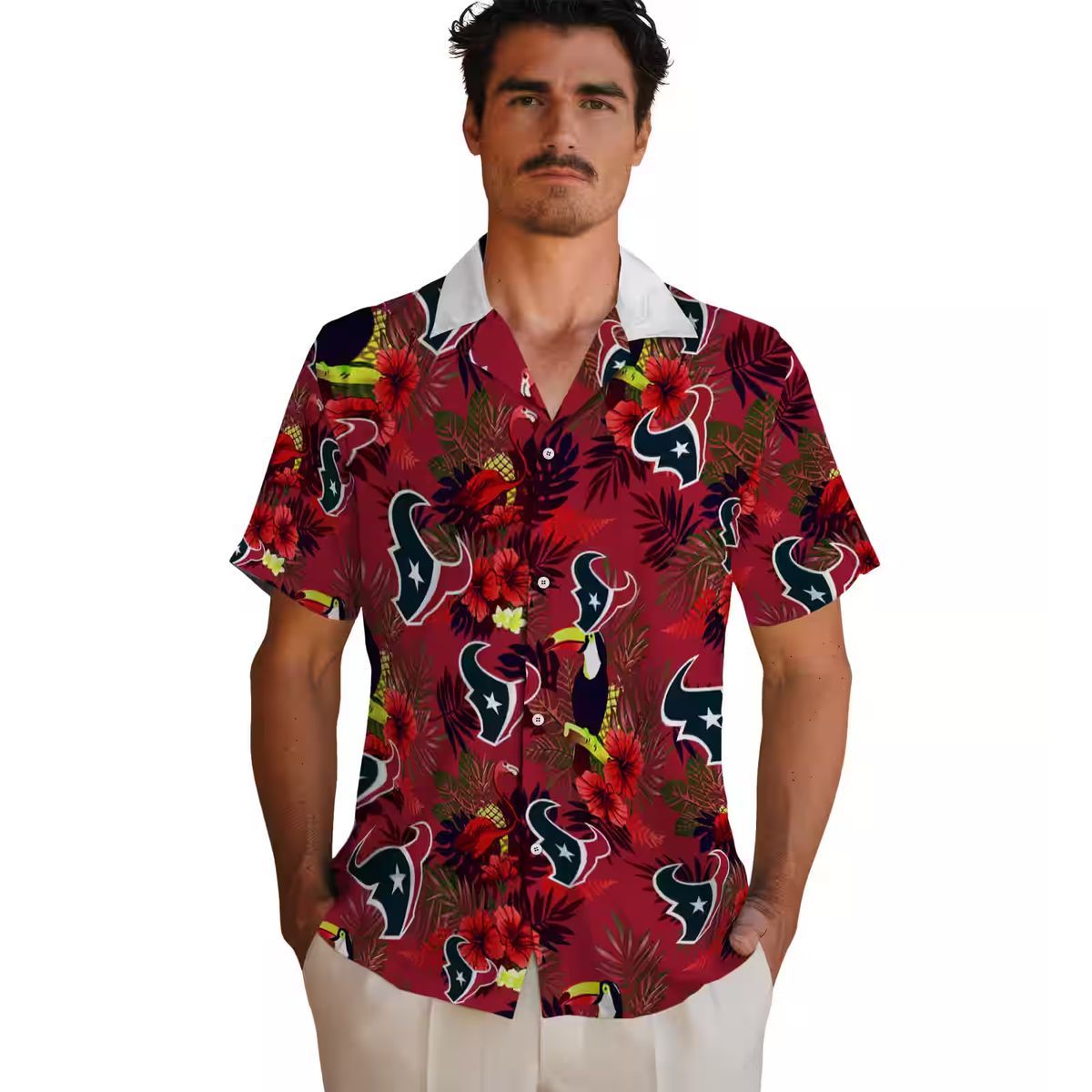 Houston Texans Aloha Toucan Floral Hawaiian Shirt – Summer NFL Fan Apparel