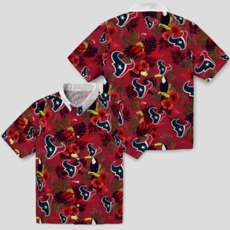 Houston Texans Aloha Toucan Floral Hawaiian Shirt – Summer NFL Fan Apparel