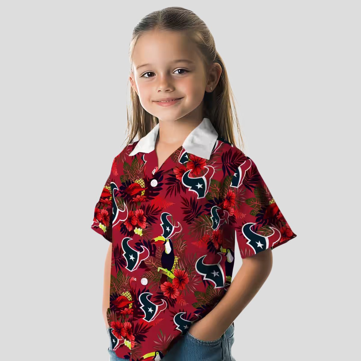 Houston Texans Aloha Toucan Floral Hawaiian Shirt – Summer NFL Fan Apparel