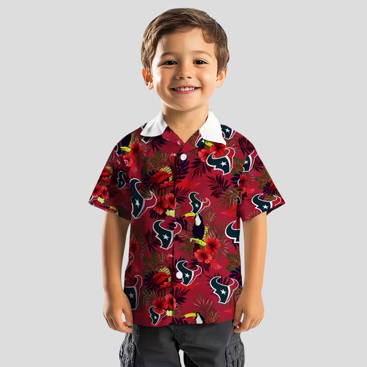 Houston Texans Aloha Toucan Floral Hawaiian Shirt – Summer NFL Fan Apparel