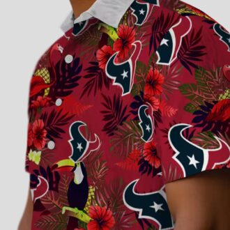 Houston Texans Aloha Toucan Floral Hawaiian Shirt – Summer NFL Fan Apparel