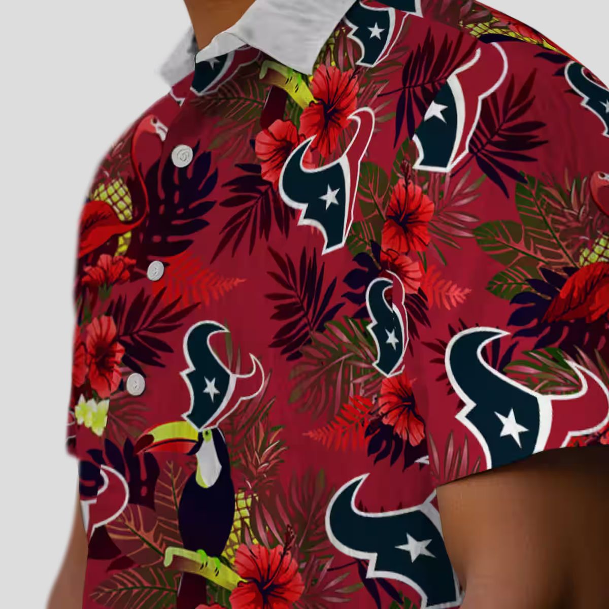 Houston Texans Aloha Toucan Floral Hawaiian Shirt – Summer NFL Fan Apparel