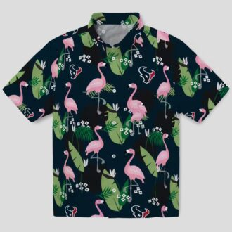 Houston Texans Flamingo Leaf Aloha Hawaiian Shirt - Perfect for Summer & Tailgating
