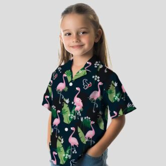 Houston Texans Flamingo Leaf Aloha Hawaiian Shirt - Perfect for Summer & Tailgating