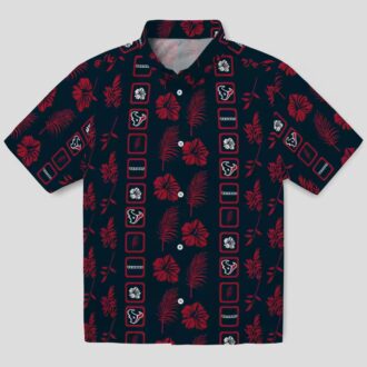 Houston Texans Floral Blue Hawaiian Shirt, Tropical Summer Beachwear for Fans