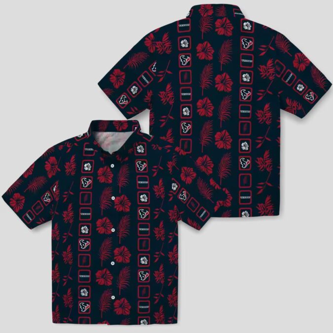 Houston Texans Floral Blue Hawaiian Shirt, Tropical Summer Beachwear for Fans
