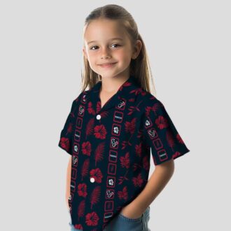 Houston Texans Floral Blue Hawaiian Shirt, Tropical Summer Beachwear for Fans