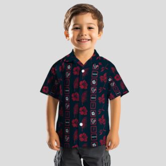 Houston Texans Floral Blue Hawaiian Shirt, Tropical Summer Beachwear for Fans