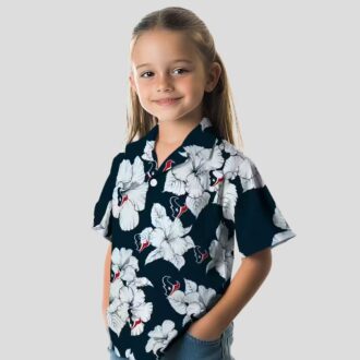 Houston Texans Hibiscus Blooms Blue Hawaiian Shirt for Men and Women