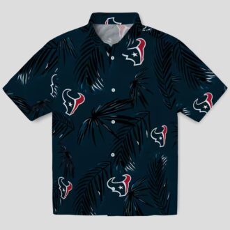 Houston Texans Palm Leaf Tropical Blue Hawaiian Shirt - Beach & Casual Wear