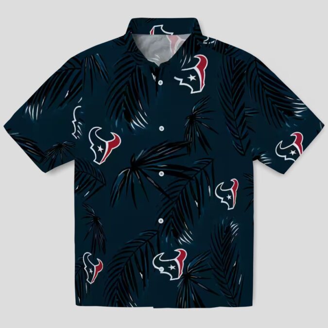 Houston Texans Palm Leaf Tropical Blue Hawaiian Shirt - Beach & Casual Wear