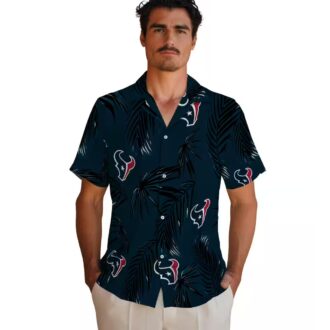 Houston Texans Palm Leaf Tropical Blue Hawaiian Shirt - Beach & Casual Wear