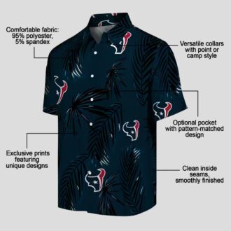 Houston Texans Palm Leaf Tropical Blue Hawaiian Shirt - Beach & Casual Wear
