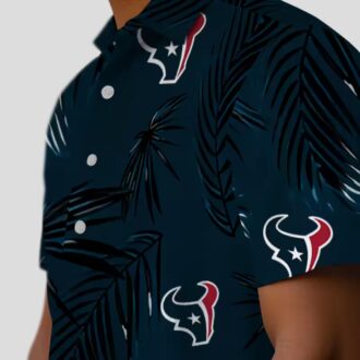 Houston Texans Palm Leaf Tropical Blue Hawaiian Shirt - Beach & Casual Wear