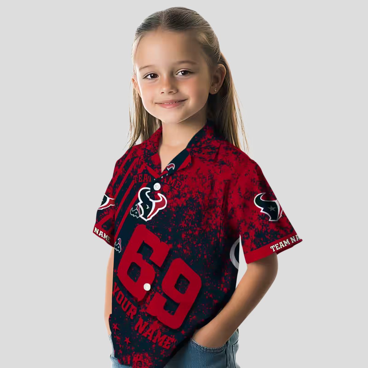 Houston Texans Star Stripes Aloha Blue Hawaiian Shirt for Men and Women
