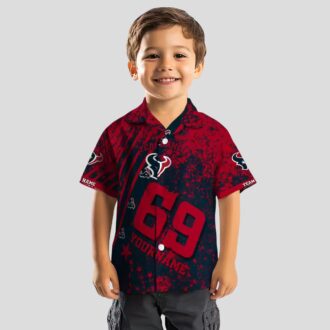 Houston Texans Star Stripes Aloha Blue Hawaiian Shirt for Men and Women
