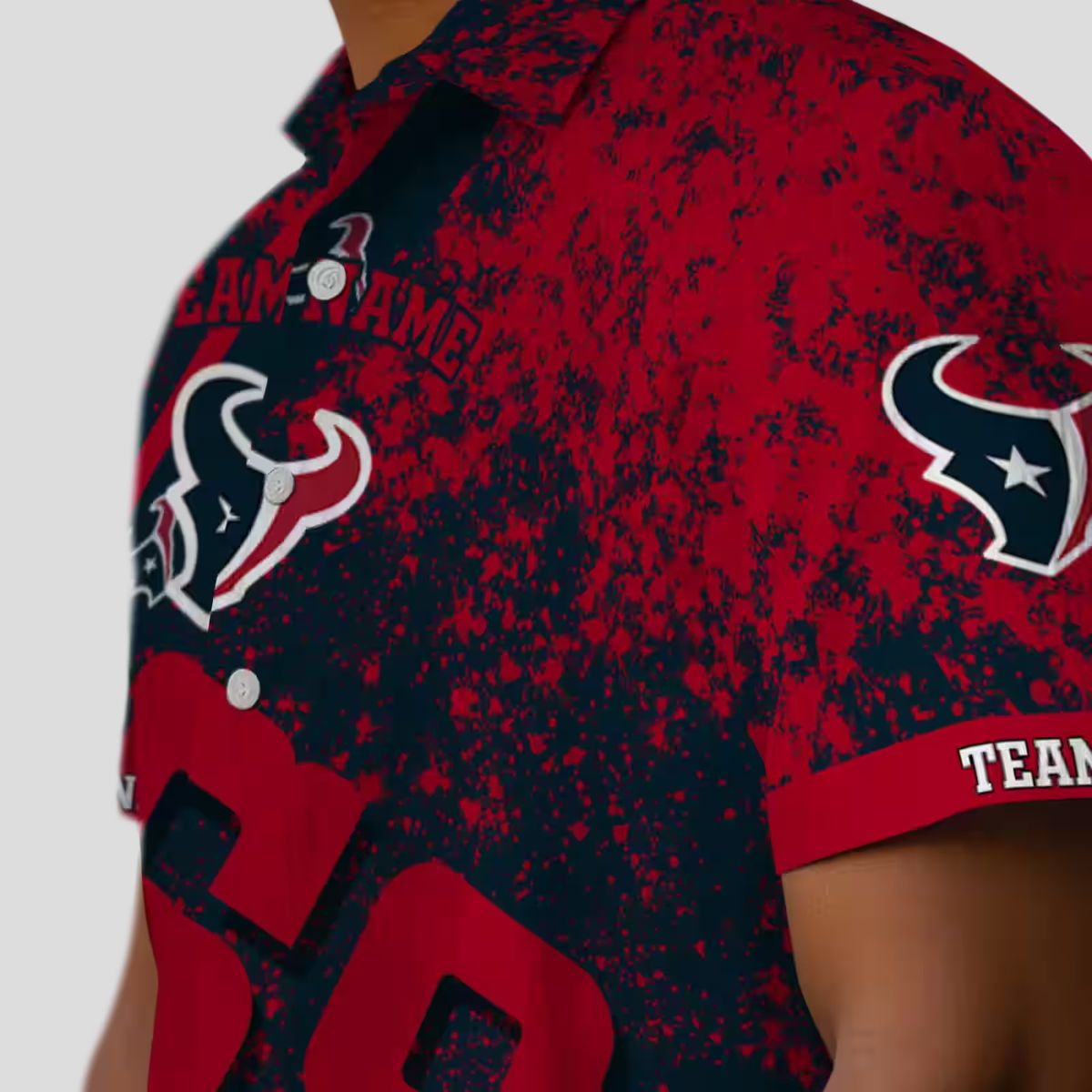 Houston Texans Star Stripes Aloha Blue Hawaiian Shirt for Men and Women