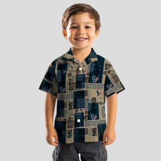 Houston Texans Tribal Print Blue Hawaiian Shirt, Perfect Game Day Gift