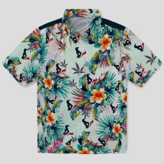 Houston Texans Tropical Green Hawaiian Shirt for Men and Women