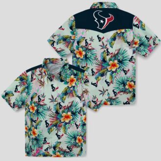 Houston Texans Tropical Green Hawaiian Shirt for Men and Women