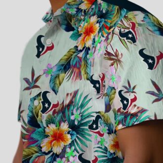 Houston Texans Tropical Green Hawaiian Shirt for Men and Women