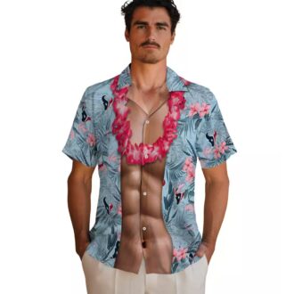 NFL Houston Texans Chest Illusion Hawaiian Shirt for Beach and Game Day Fans