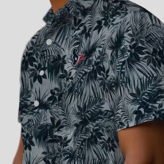 NFL Houston Texans Leafy Pattern Hawaiian Shirt - Beach & Game Day Style