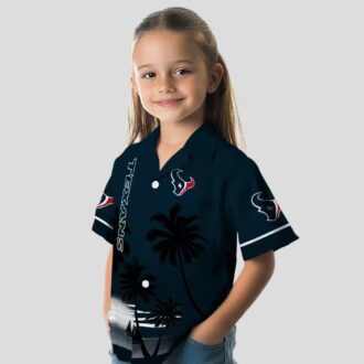 NFL Houston Texans Tropical Sunset Blue Hawaiian Shirt for Beach and Game Day