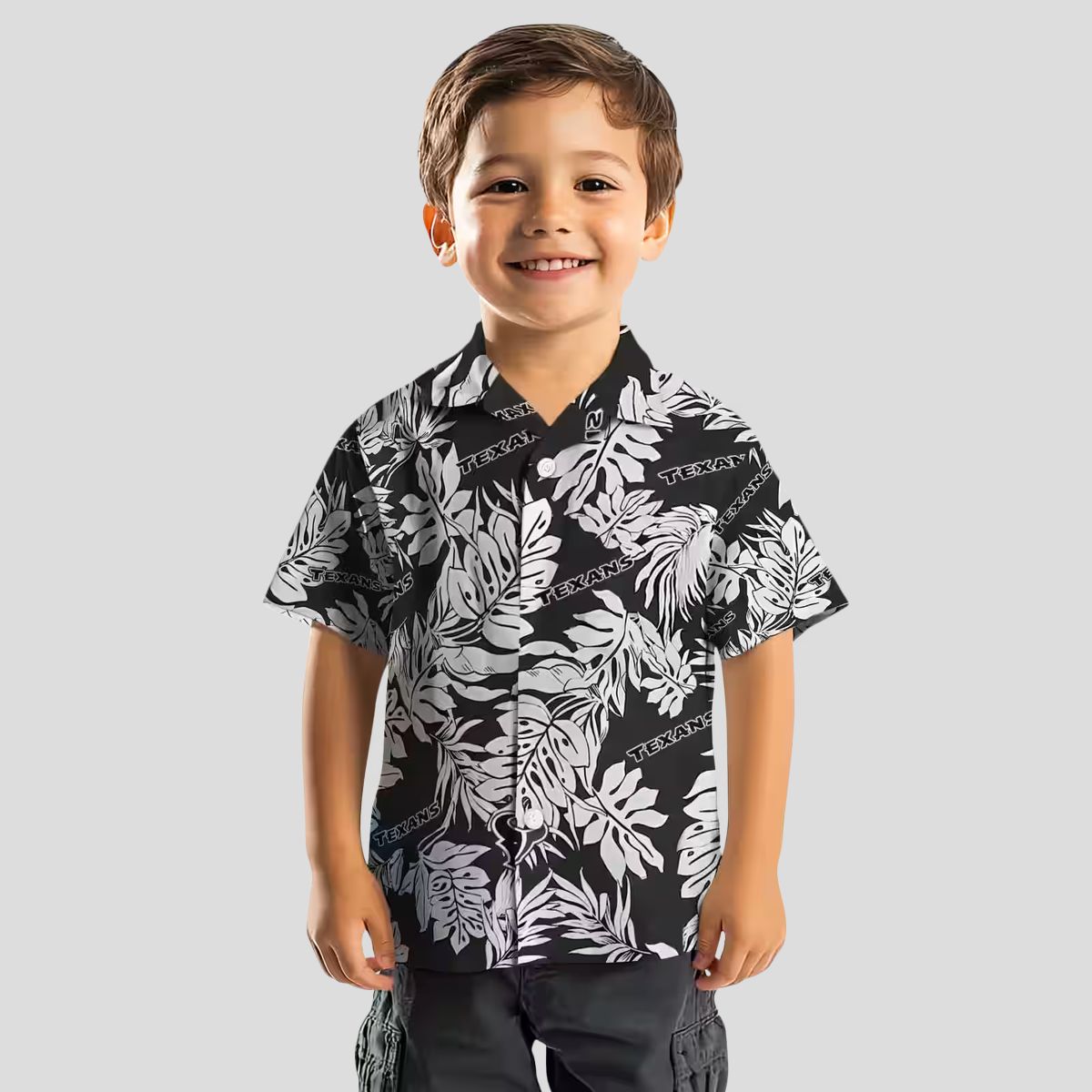Tropical Monstera Leaf Houston Texans Hawaiian Shirt - Perfect NFL Gift