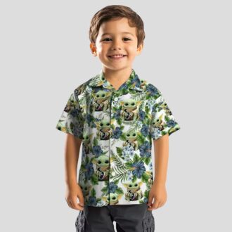 Tropical Yoda Houston Texans Hawaiian Shirt, Green Aloha Shirt for Star Wars Fans