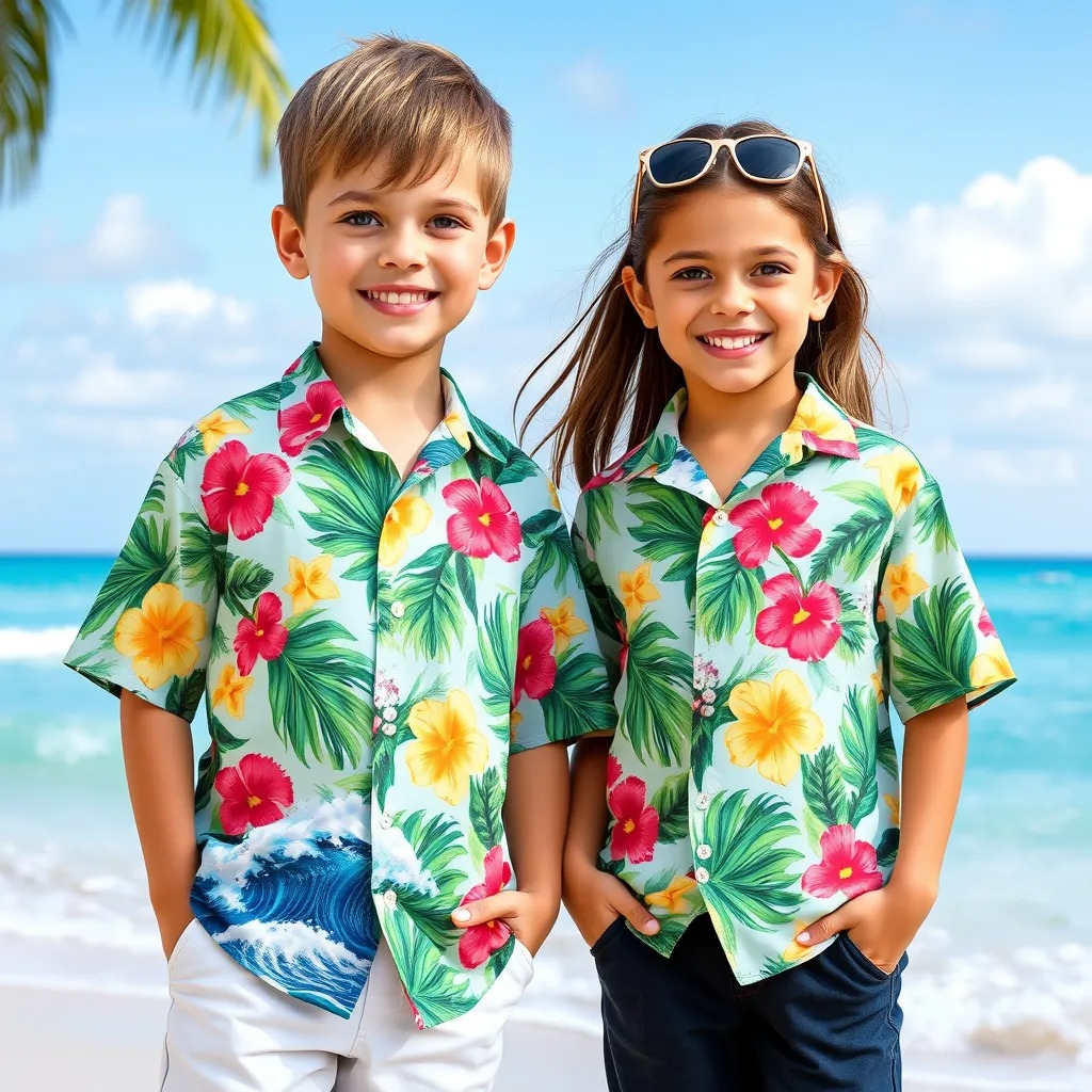 Hawaiian shirt unisex for both kids and adults