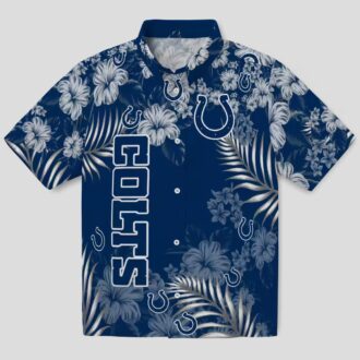 Blue Aloha Indianapolis Colts Hawaiian Shirt for Fans – Hibiscus Floral Print Design