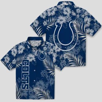 Blue Aloha Indianapolis Colts Hawaiian Shirt for Fans – Hibiscus Floral Print Design