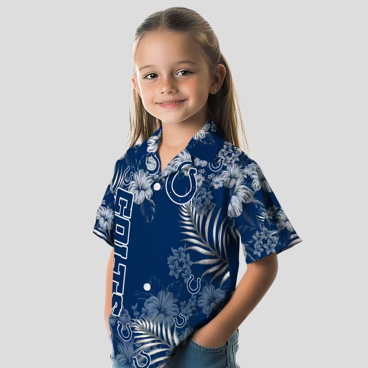 Blue Aloha Indianapolis Colts Hawaiian Shirt for Fans – Hibiscus Floral Print Design