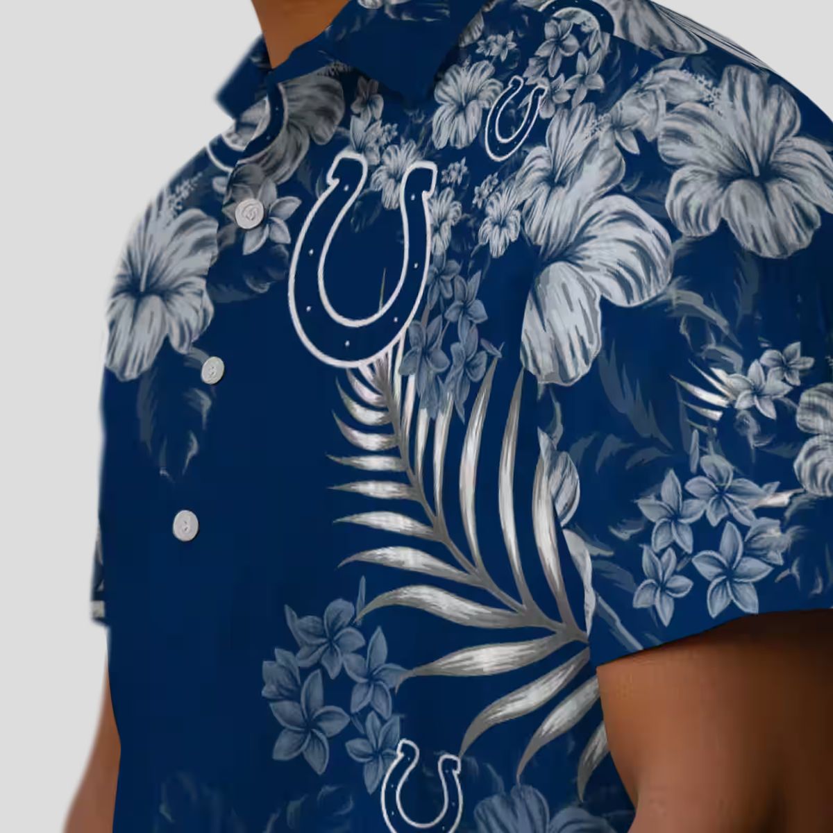 Blue Aloha Indianapolis Colts Hawaiian Shirt for Fans – Hibiscus Floral Print Design