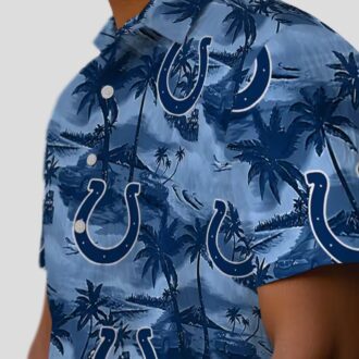 Indianapolis Colts Aloha Hawaiian Shirt – Blue Tropical Palms, NFL Fan Gifts