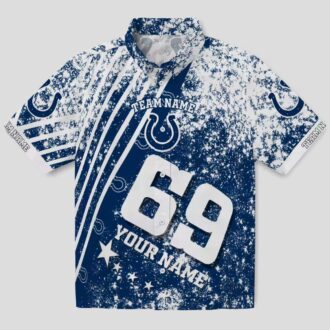Indianapolis Colts Blue Hawaiian Shirt, Custom Stars & Stripes NFL Apparel