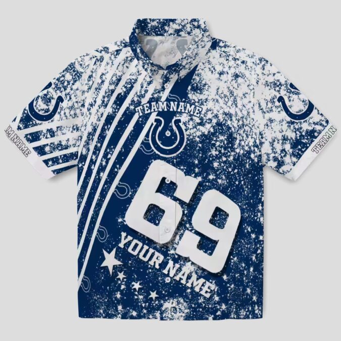 Indianapolis Colts Blue Hawaiian Shirt, Custom Stars & Stripes NFL Apparel
