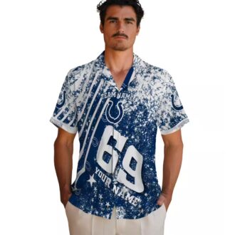 Indianapolis Colts Blue Hawaiian Shirt, Custom Stars & Stripes NFL Apparel