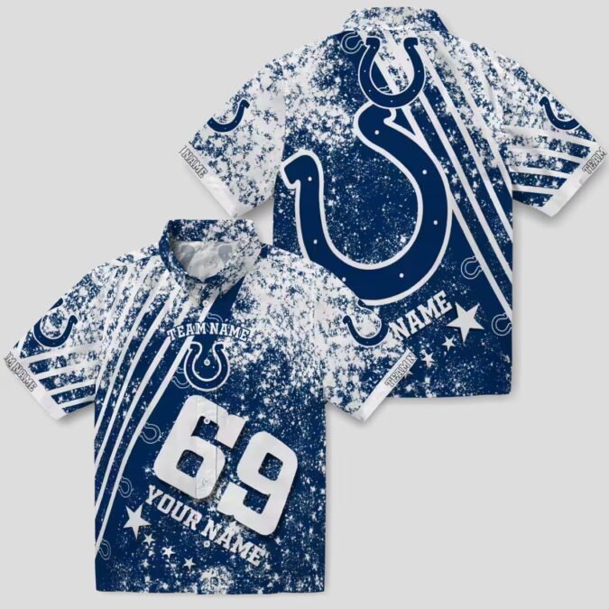 Indianapolis Colts Blue Hawaiian Shirt, Custom Stars & Stripes NFL Apparel