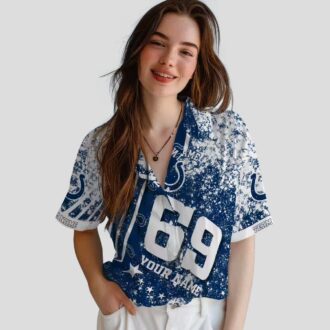Indianapolis Colts Blue Hawaiian Shirt, Custom Stars & Stripes NFL Apparel