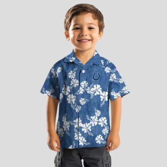 Indianapolis Colts Hibiscus Clusters Hawaiian Shirt, Summer Beach NFL Fan Apparel