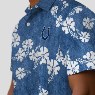 Indianapolis Colts Hibiscus Clusters Hawaiian Shirt, Summer Beach NFL Fan Apparel